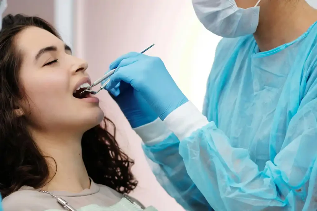girl getting Professional Teeth Whitening Treatments in South Kensington