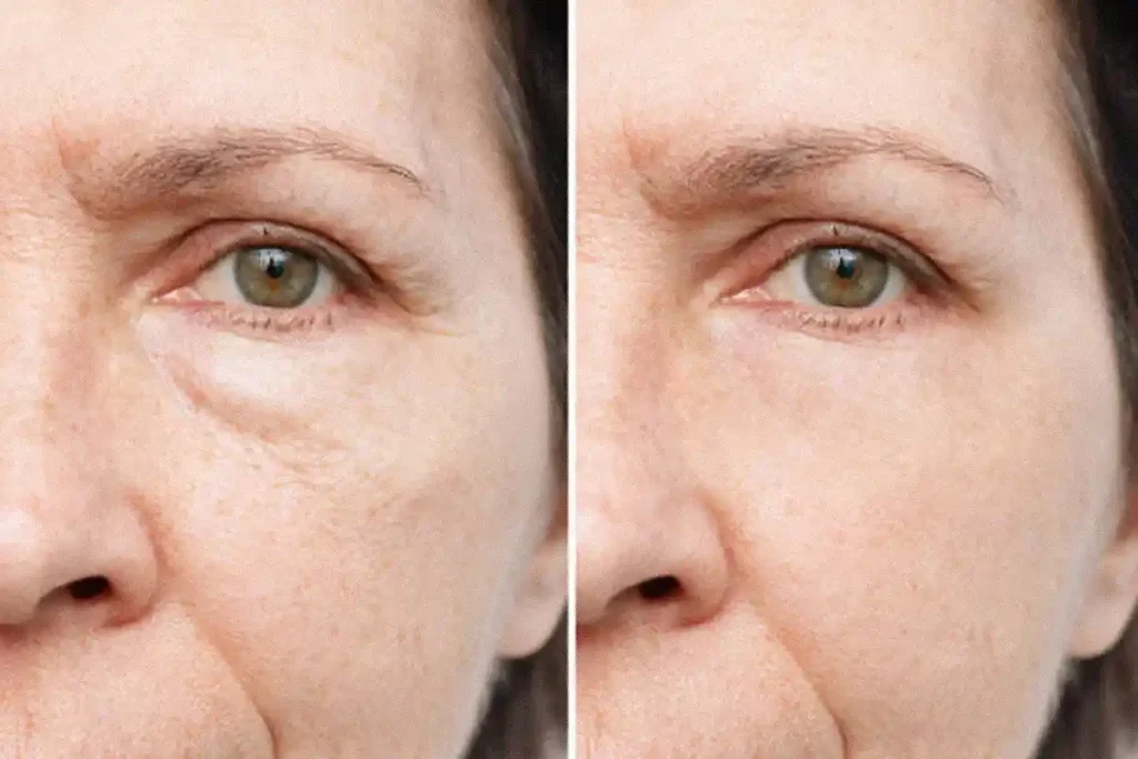 before and after eye filler treatment